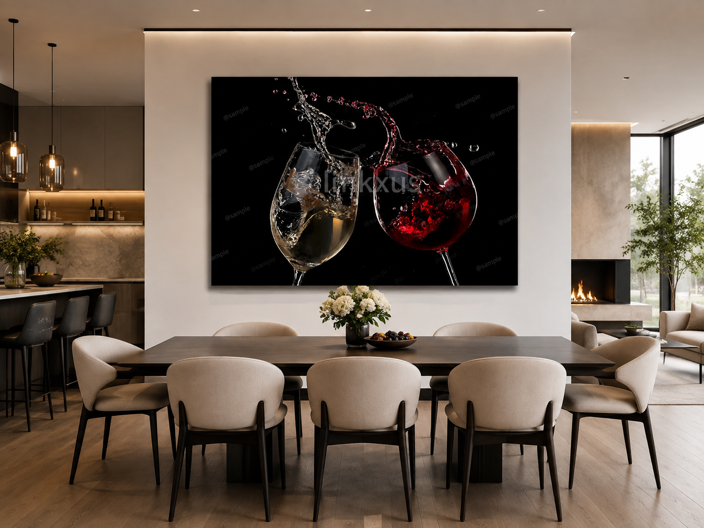 WINE GLASSES IN BLACK