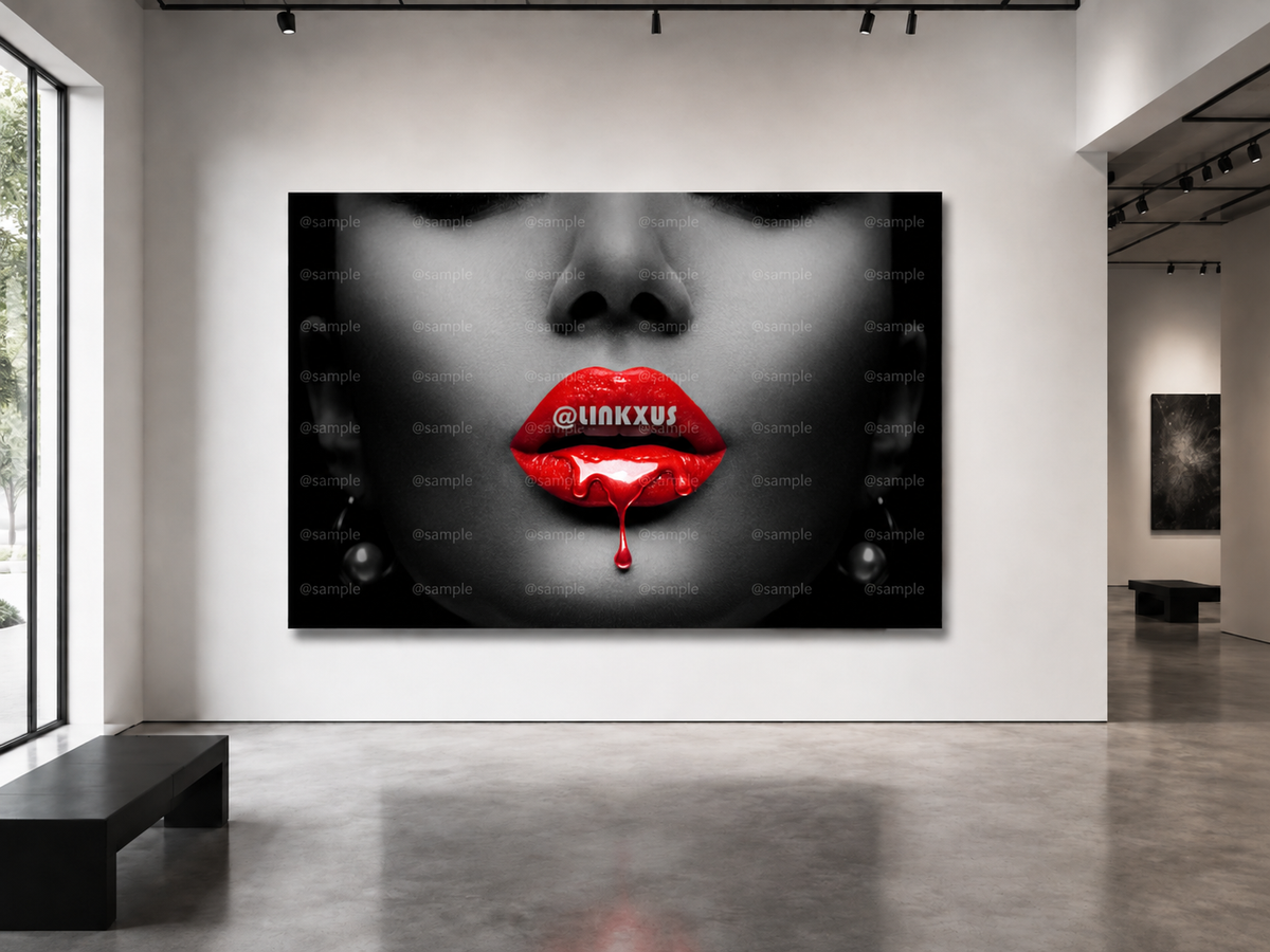 RED LIPSTICK DRIPPING