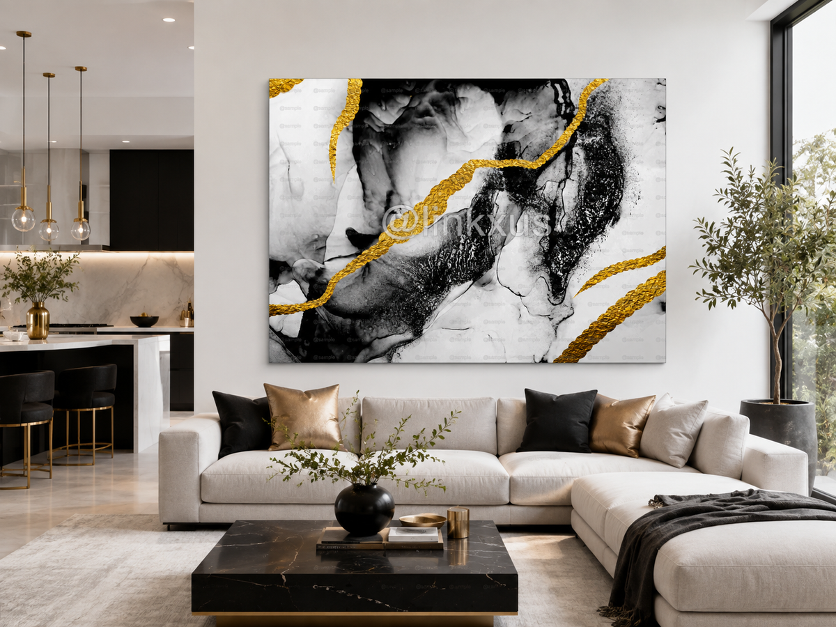 ABSTRACT BLACK AND GOLD