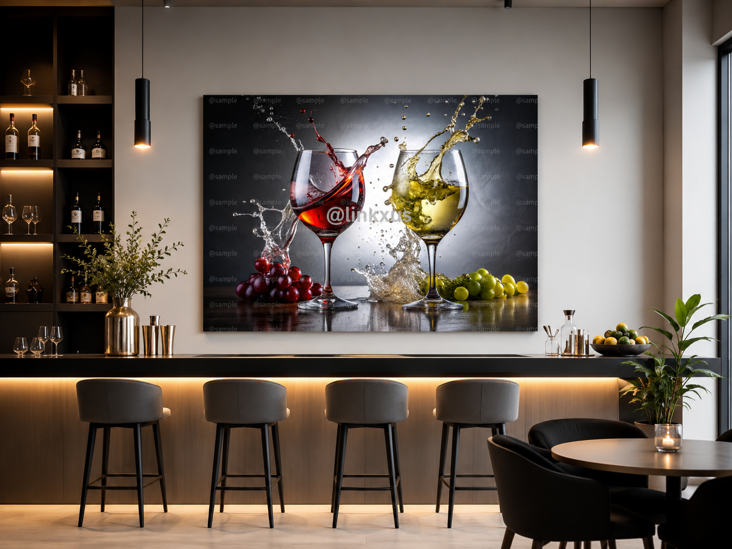 RED AND WHITE WINE