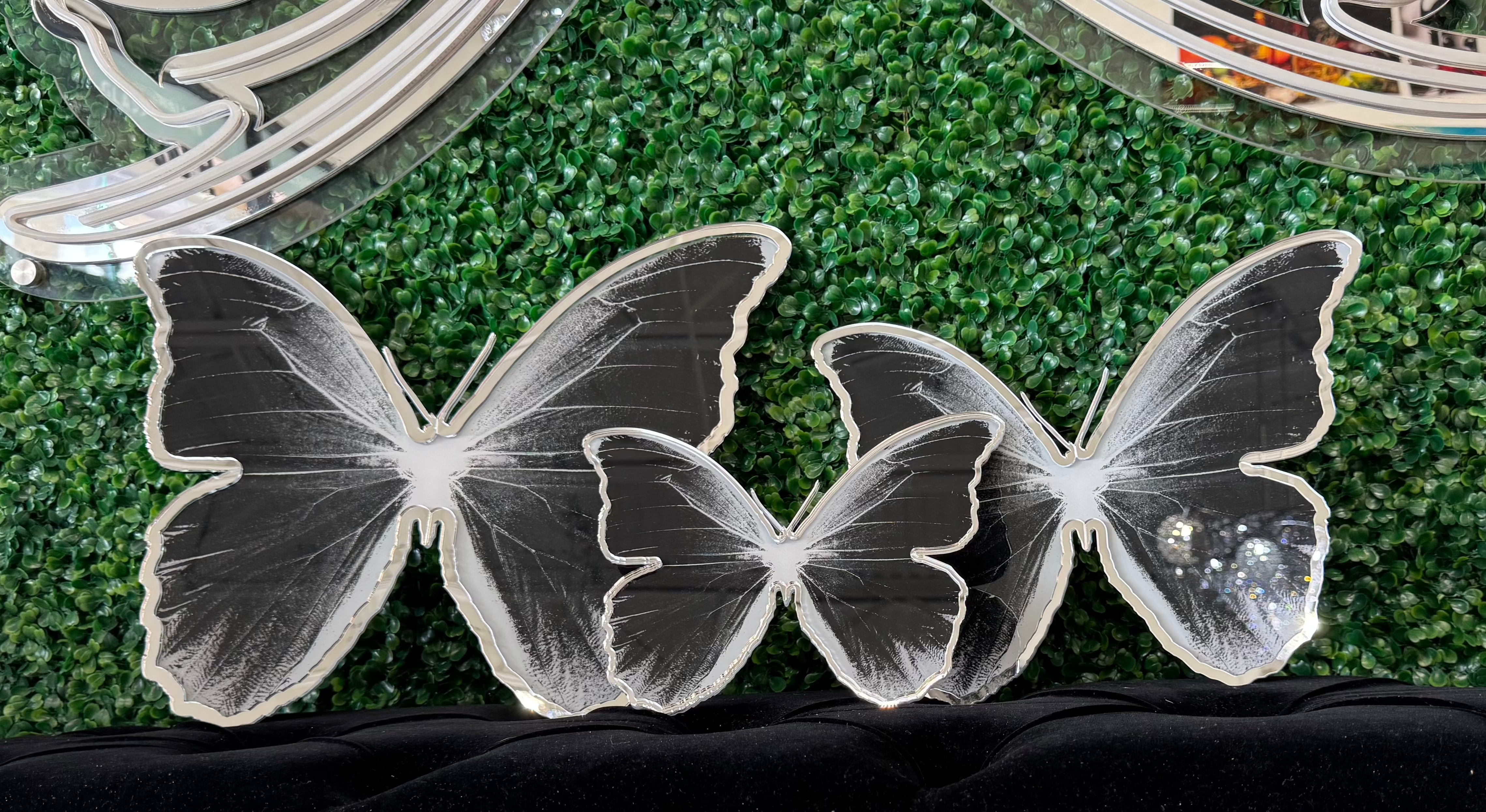 3 PCS SET ACRYLIC BUTTERFLY WITH MIRROR