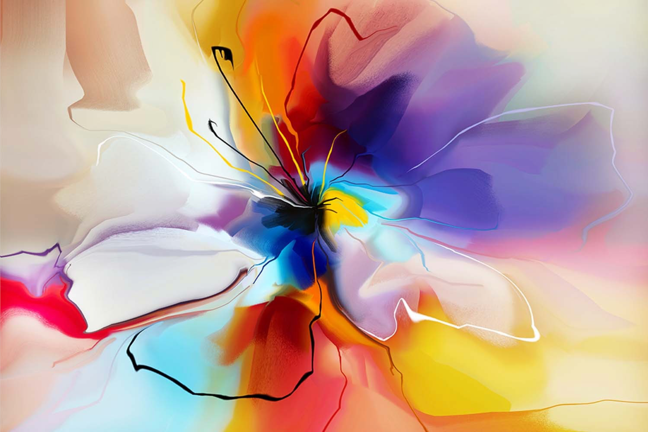 ABSTRACT MULTICOLOR FLOWER