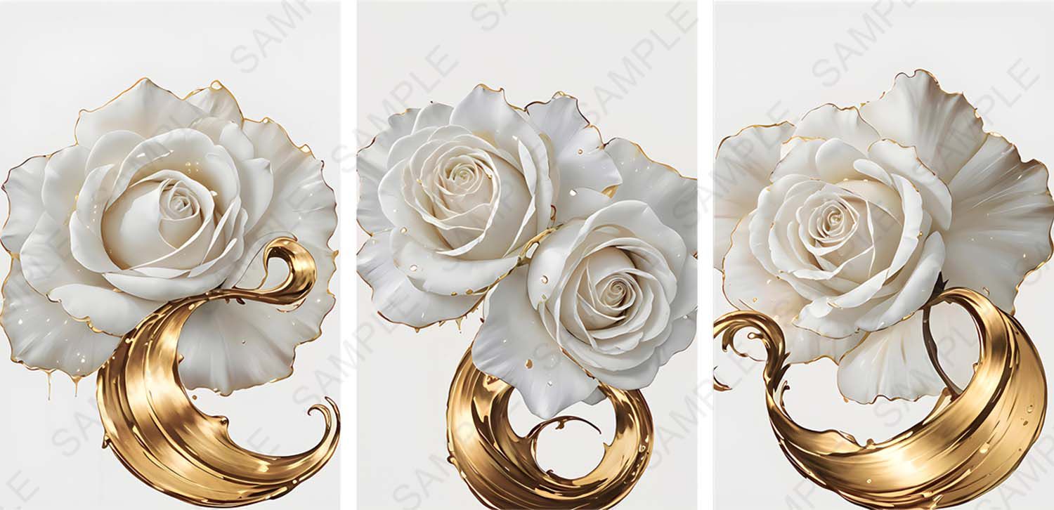 3 PIECE ROSE SET