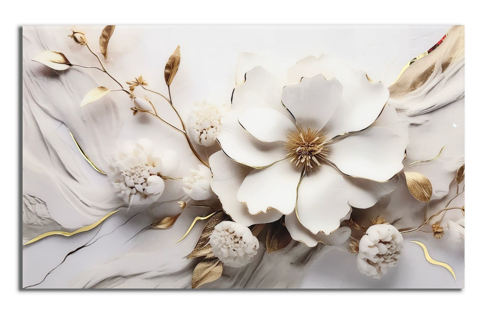 MODERN FLOWER WITH MIRROR DETAILS