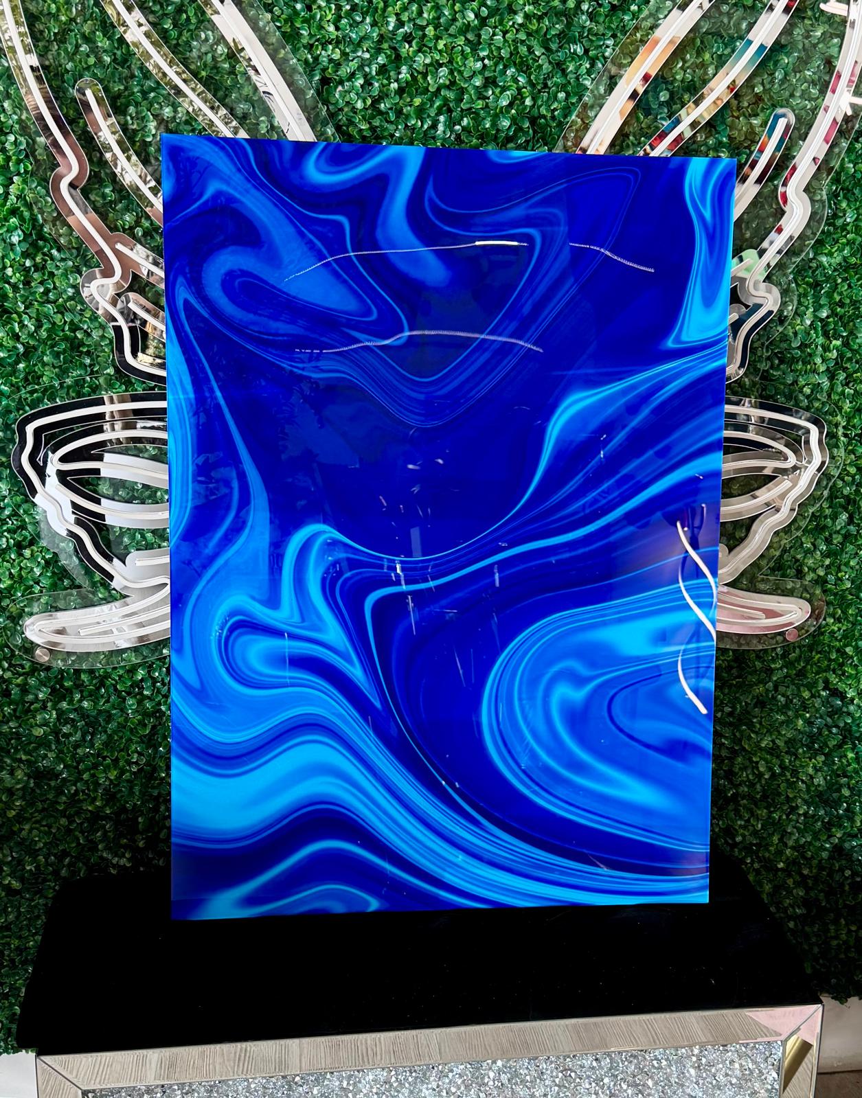 ABSTRACT BLUE 38.5"X28"