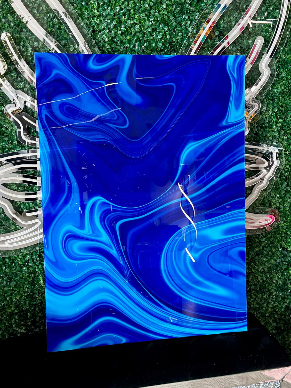 ABSTRACT BLUE 38.5"X28"