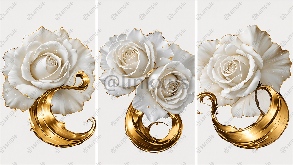 3 PIECE ROSE SET