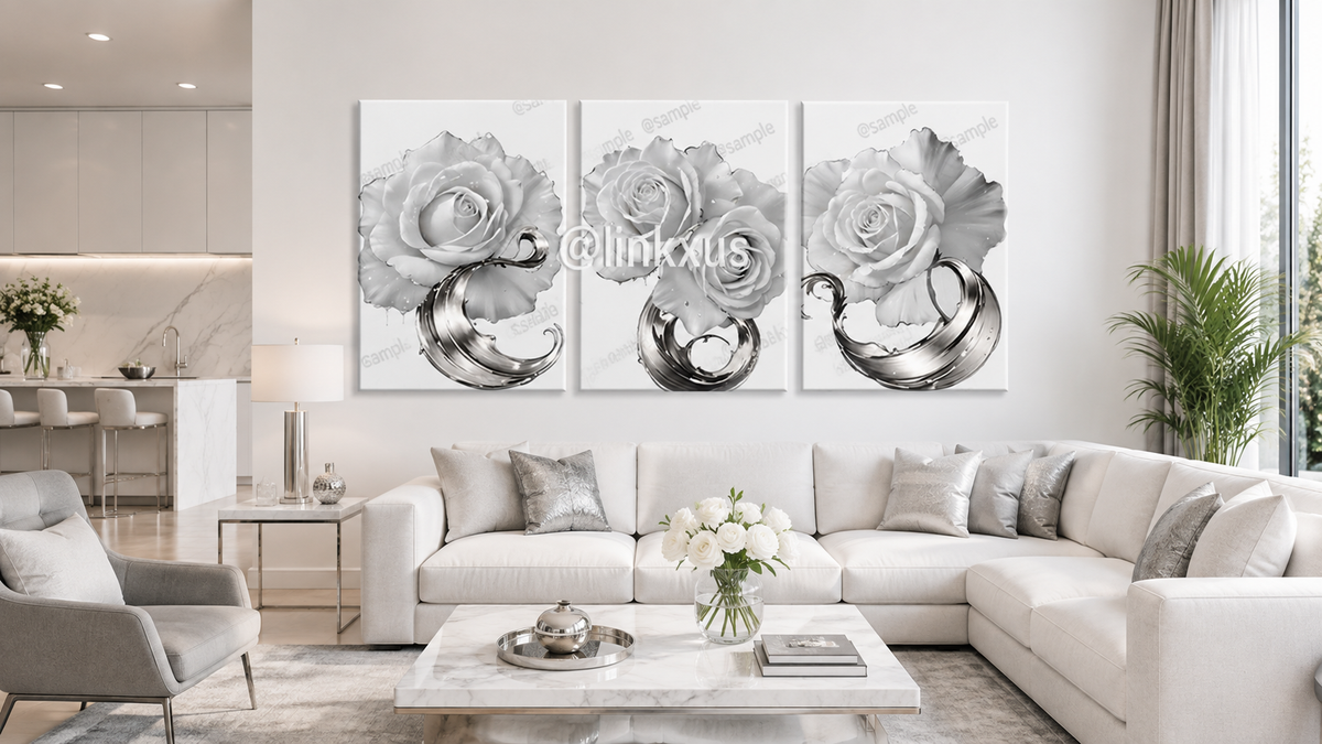 3 PIECE ROSE SET