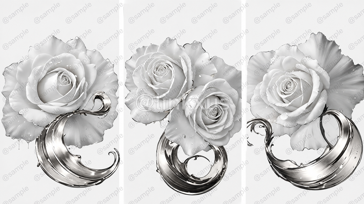 3 PIECE ROSE SET