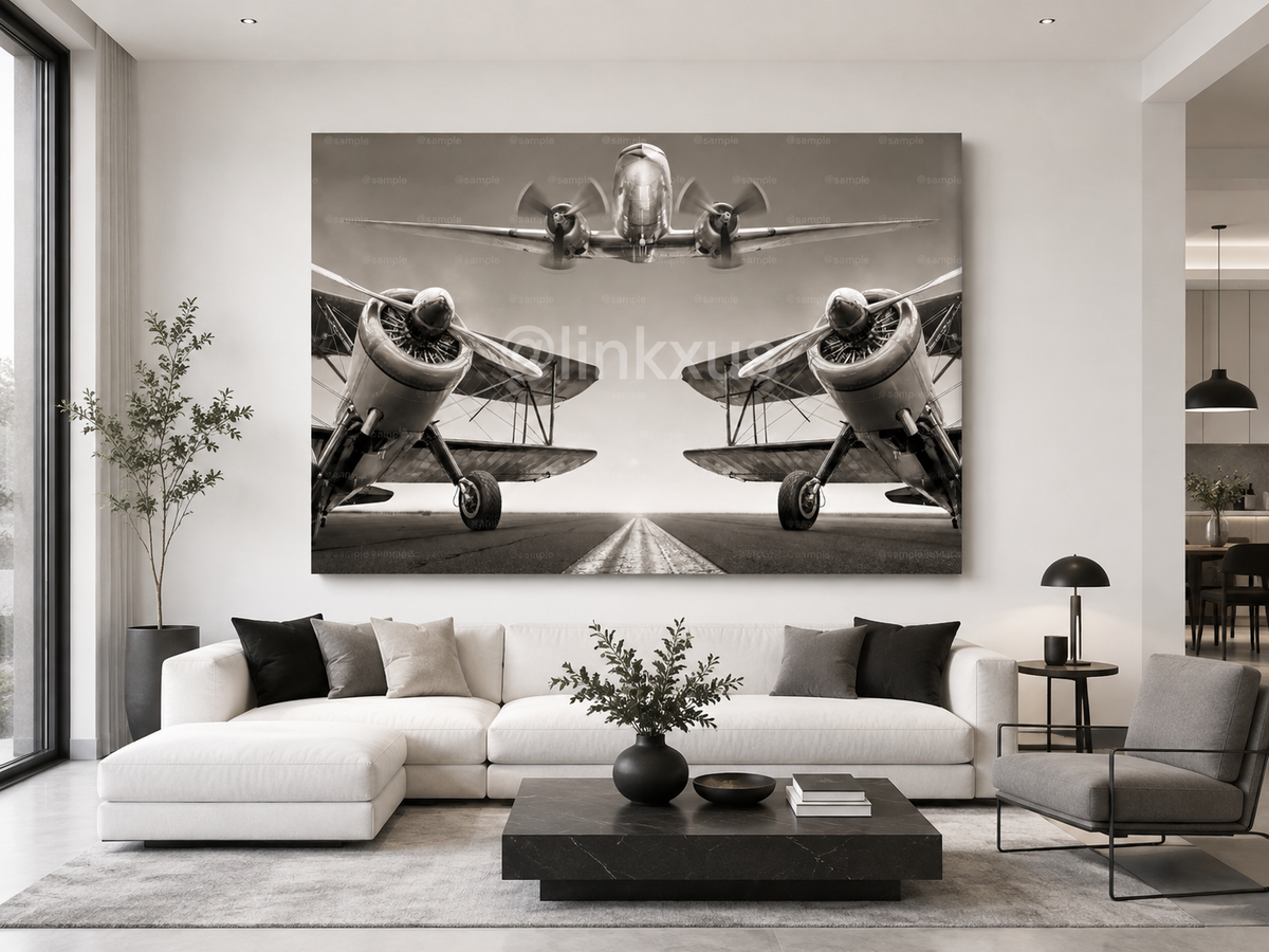 AIRCRAFTS ON A RUNWAY