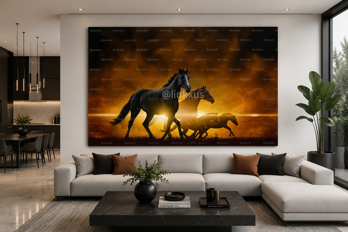 HORSES SUNSET