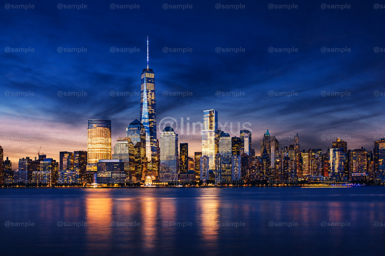 NEW YORK CITY NIGHT BLUE