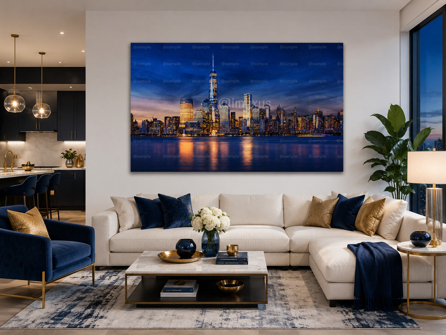 NEW YORK CITY NIGHT BLUE