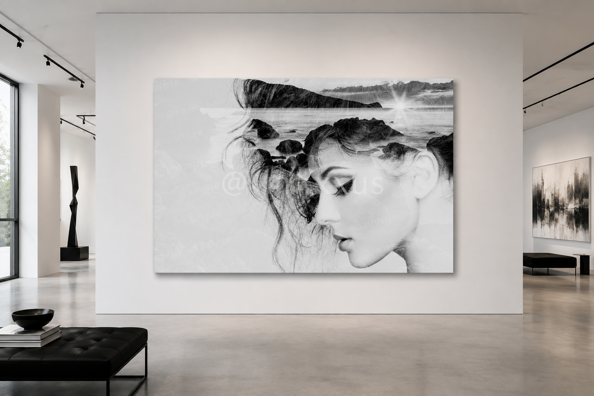 DOUBLE PORTRAIT OF WOMAN COMBINED WITH NATURE