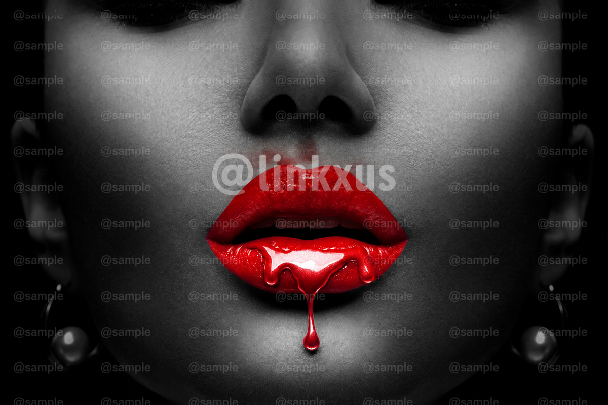 RED LIPSTICK DRIPPING