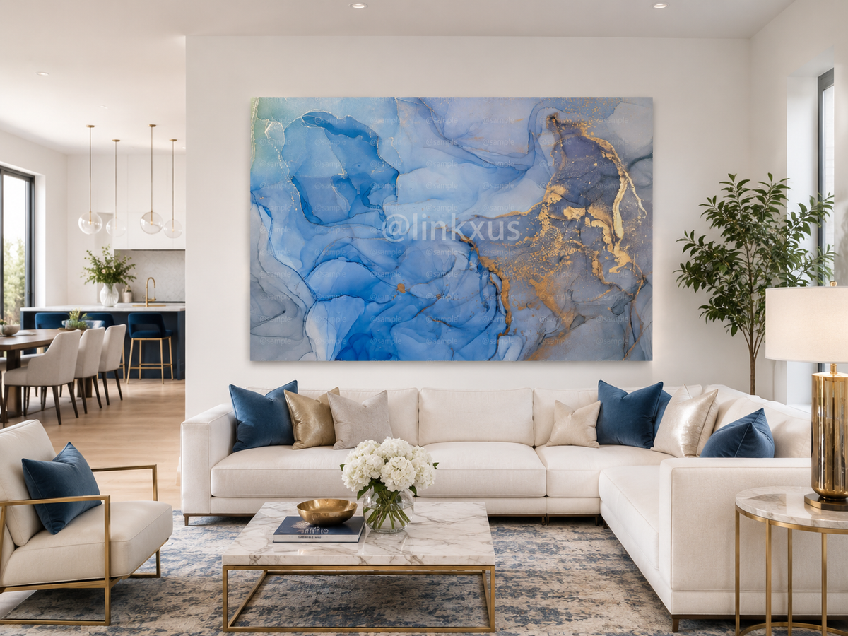 ABSTRACT BLUE / GOLD