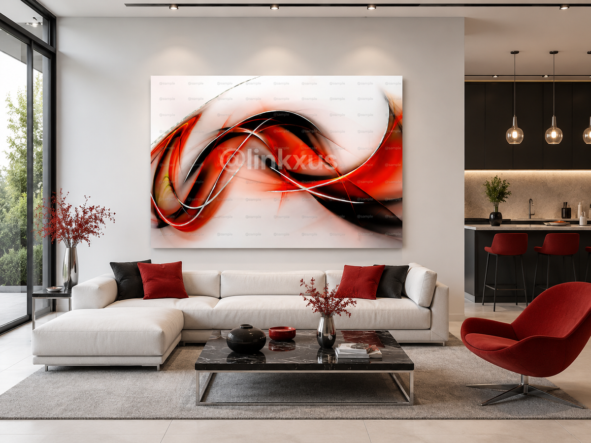 ABSTRACT RED