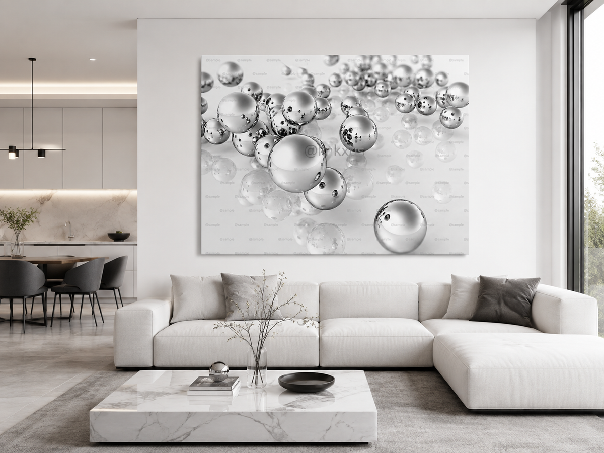 ABSTRACT GREY BALLS