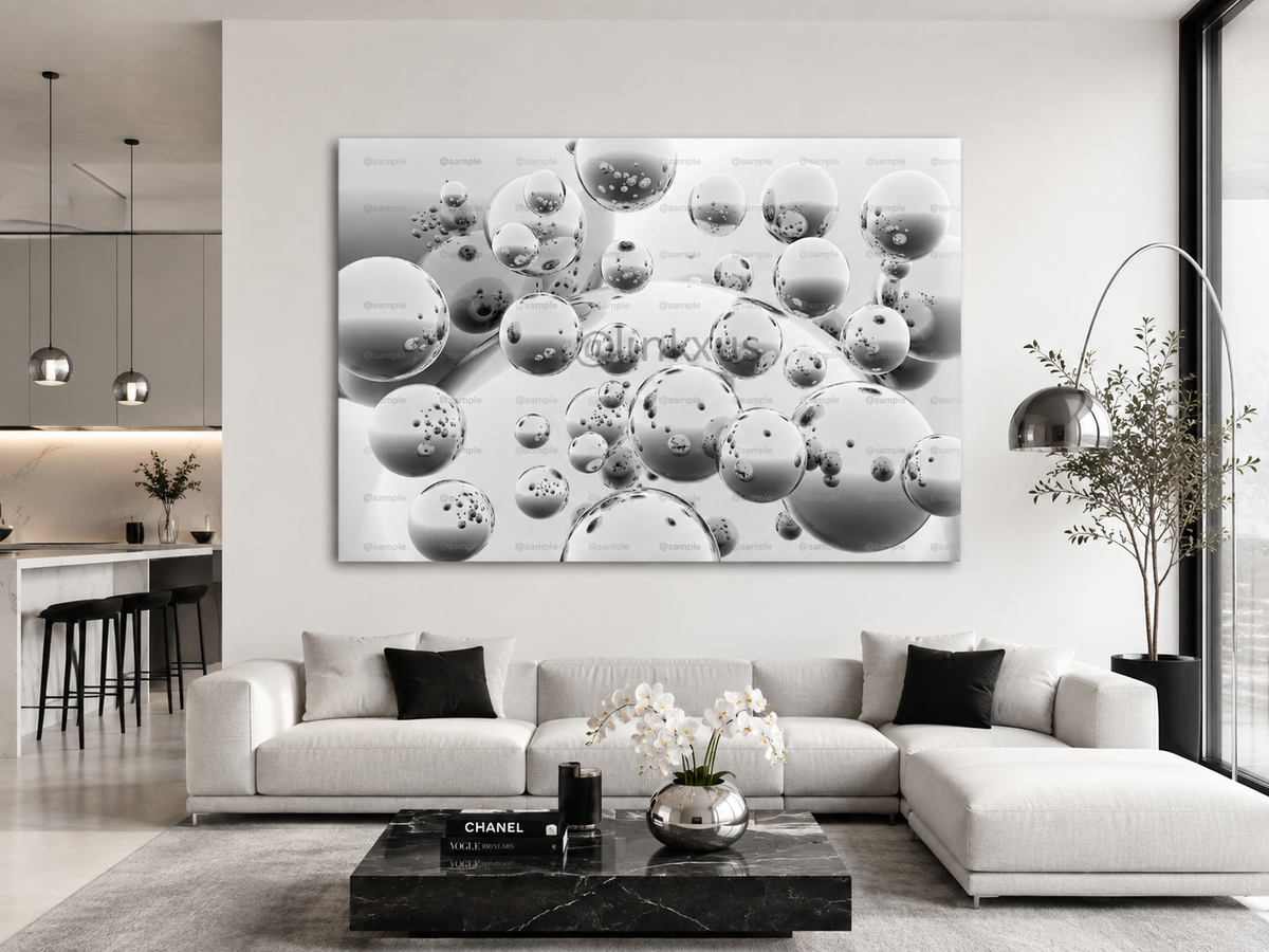 ABSTRACT GREY BALLS