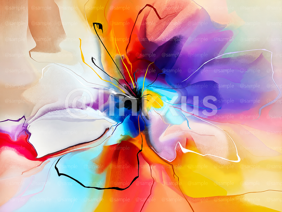 ABSTRACT MULTICOLOR FLOWER