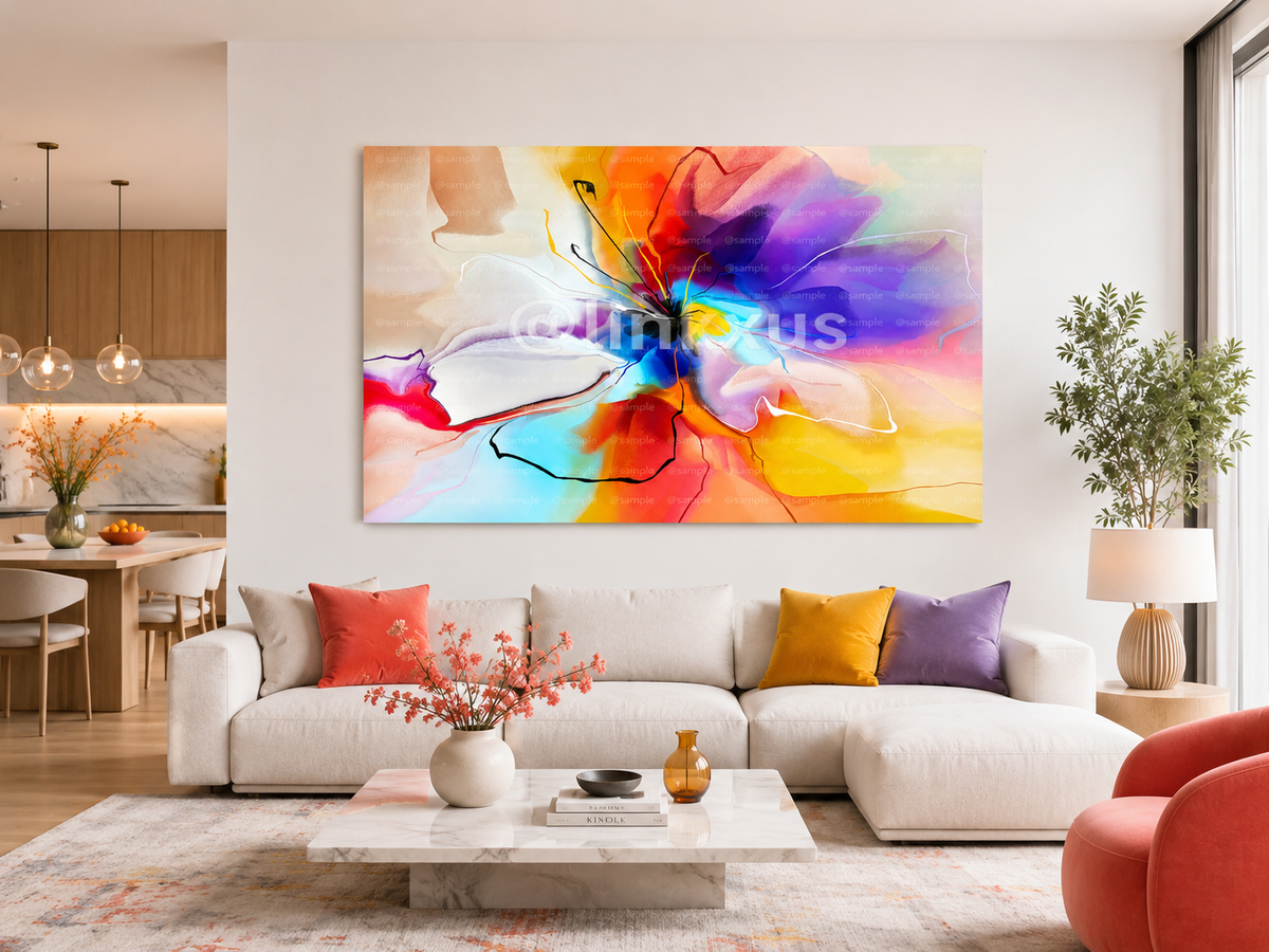 ABSTRACT MULTICOLOR FLOWER