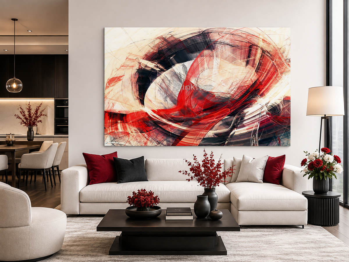 ABSTRACT RED