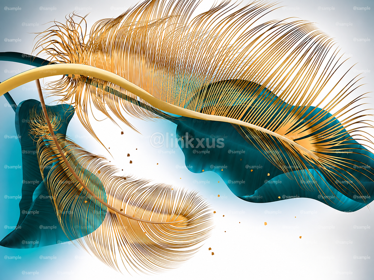 ABSTRACT LEAF GREY WITH GOLD AND SILVER