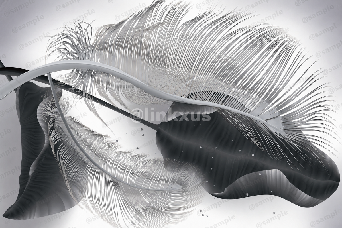 ABSTRACT LEAF GREY WITH GOLD AND SILVER
