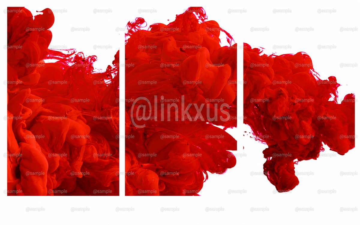 ABSTRACT SMOKE RED 3 PIECES