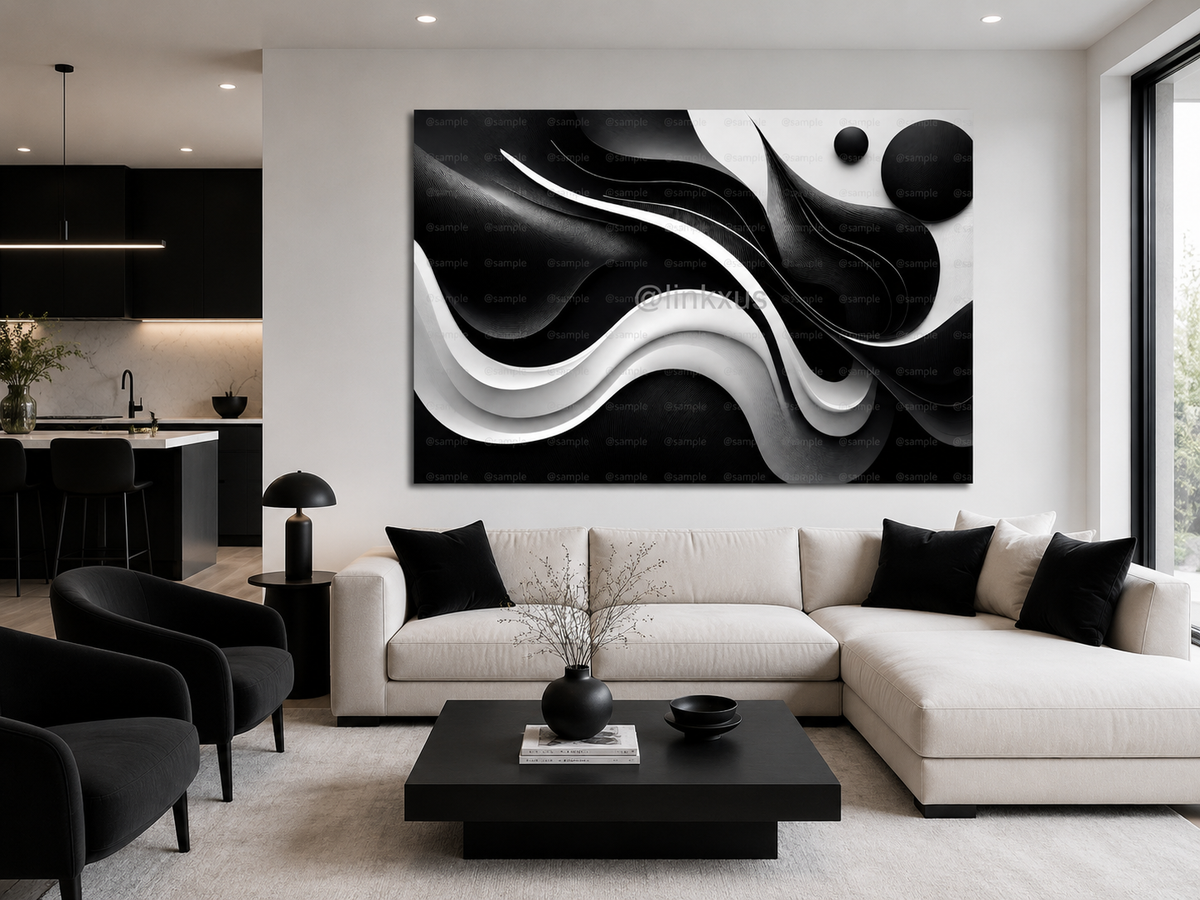 BLACK AND WHITE ABSTRACT