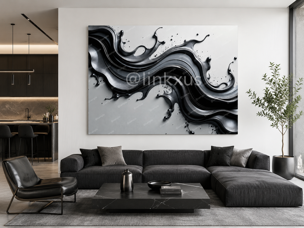 SPLASH BLACK ABSTRACT