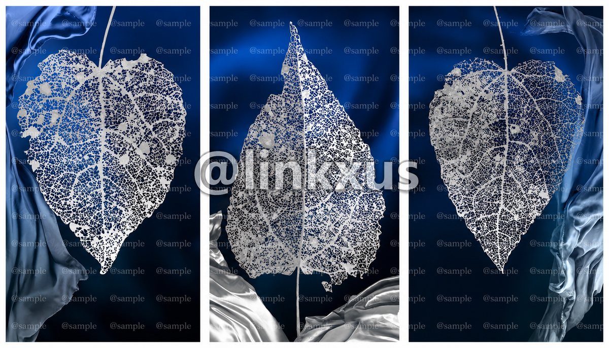 LEAVES WITH BLUE BACKGROUND