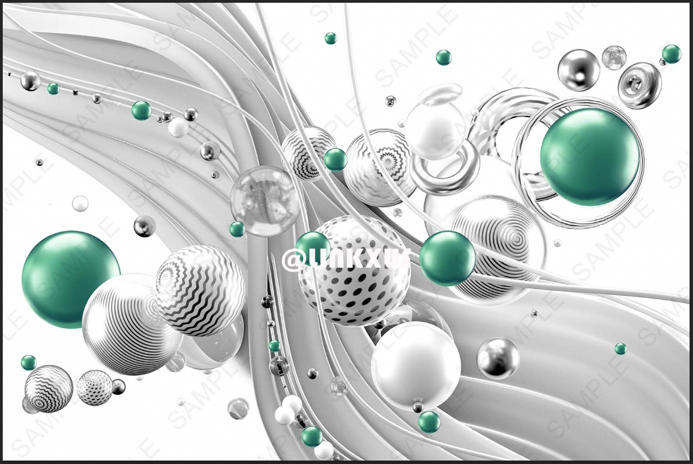 ABSTRACT GRAY BALLS