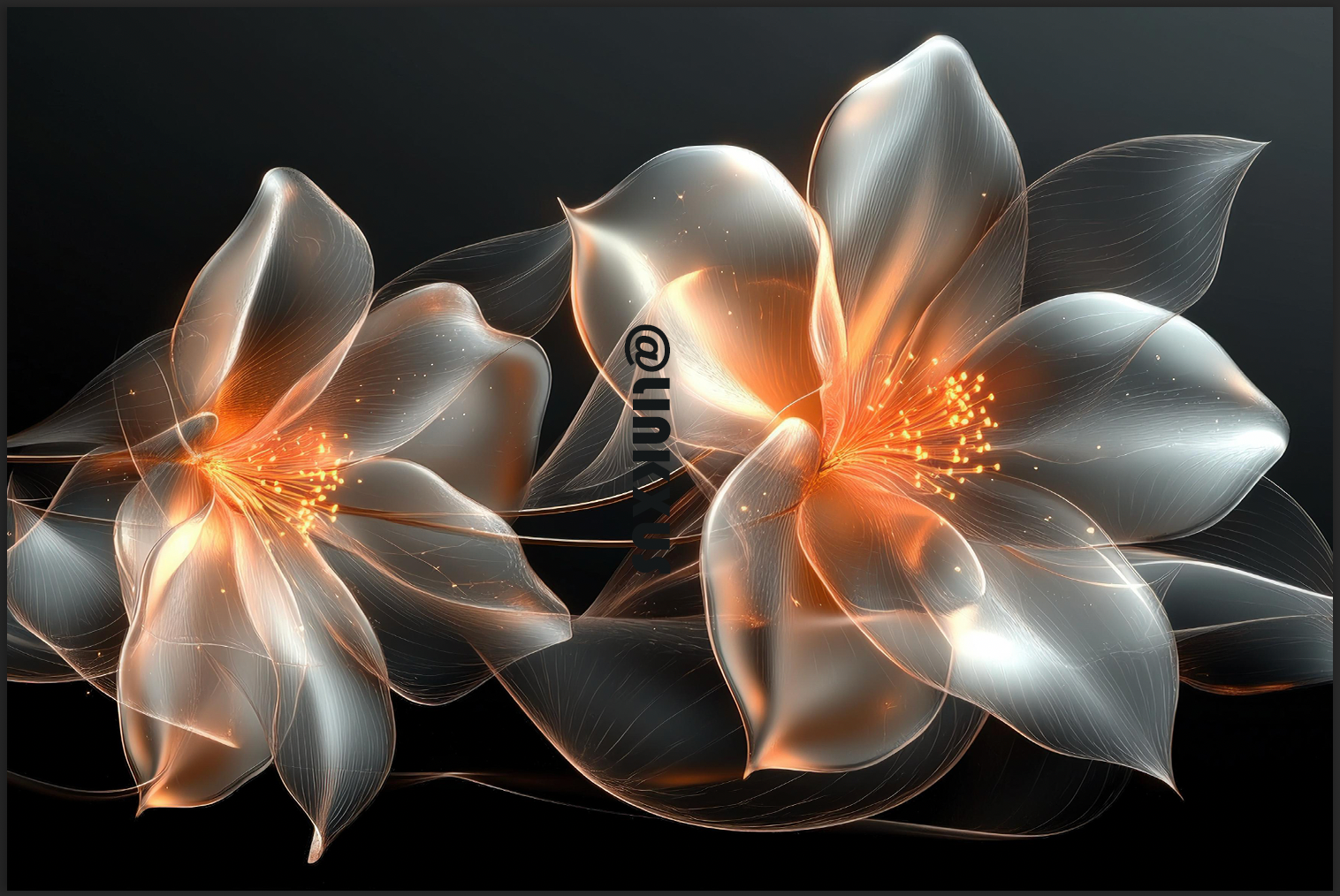 TRANSLUCENT FLOWERS ON A DARK BACKGROUND