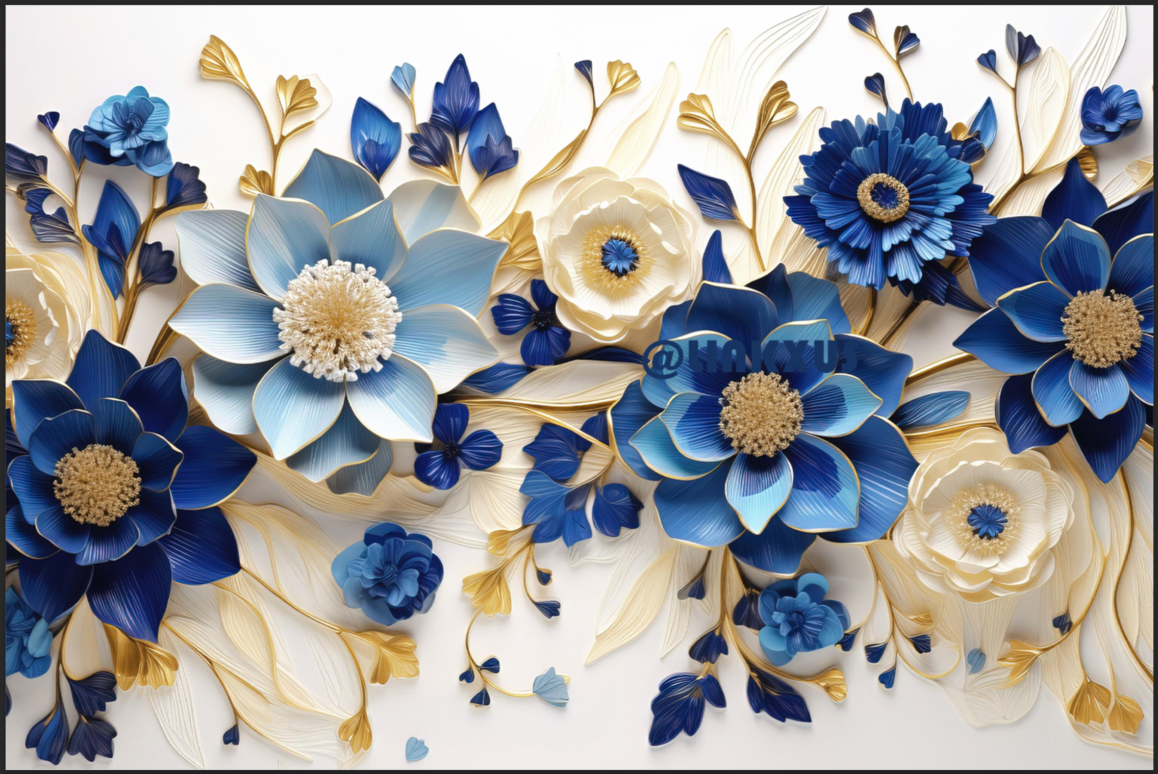 BLUE AND GOLD FLOWERS