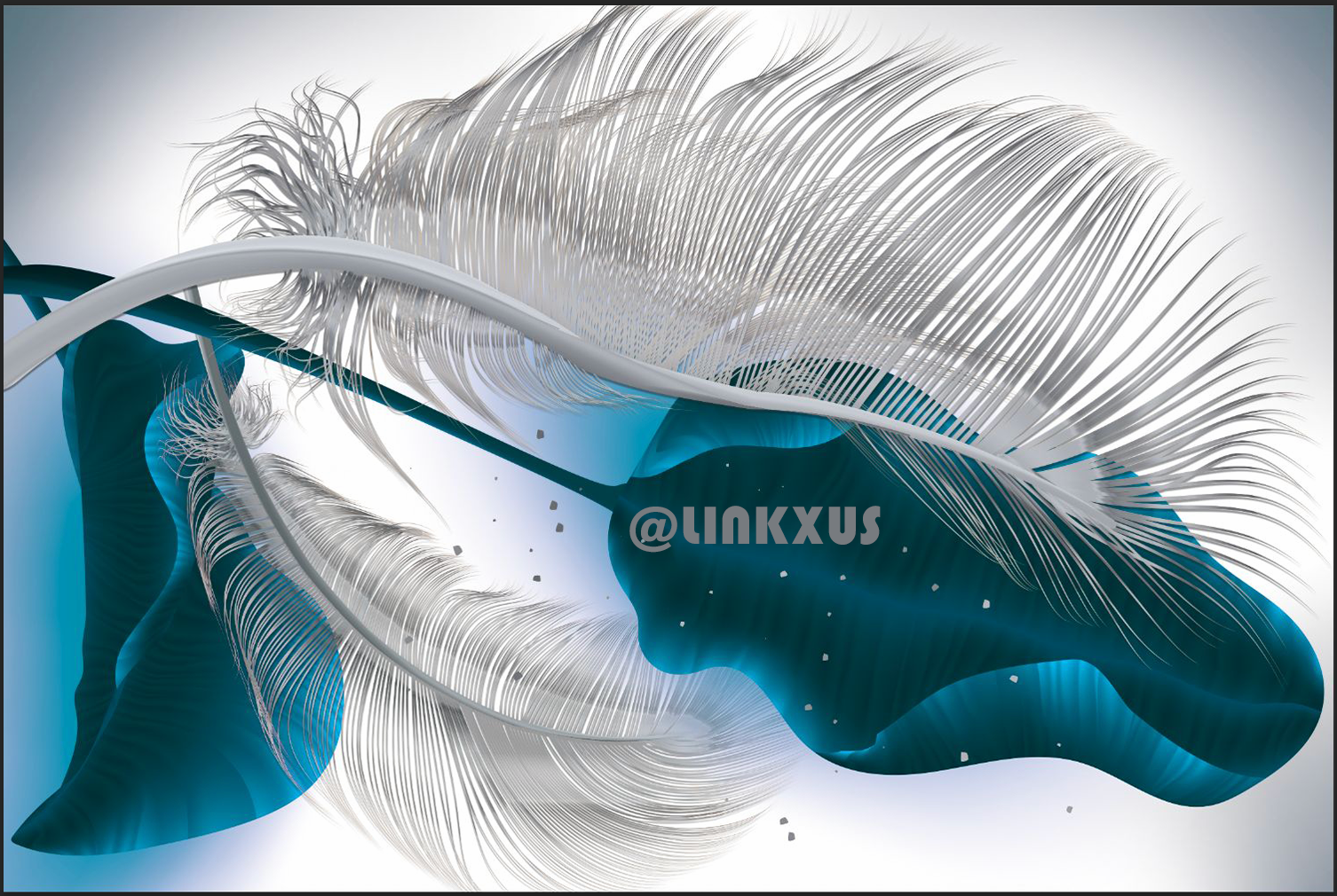 ABSTRACT LEAF GREY WITH GOLD AND SILVER