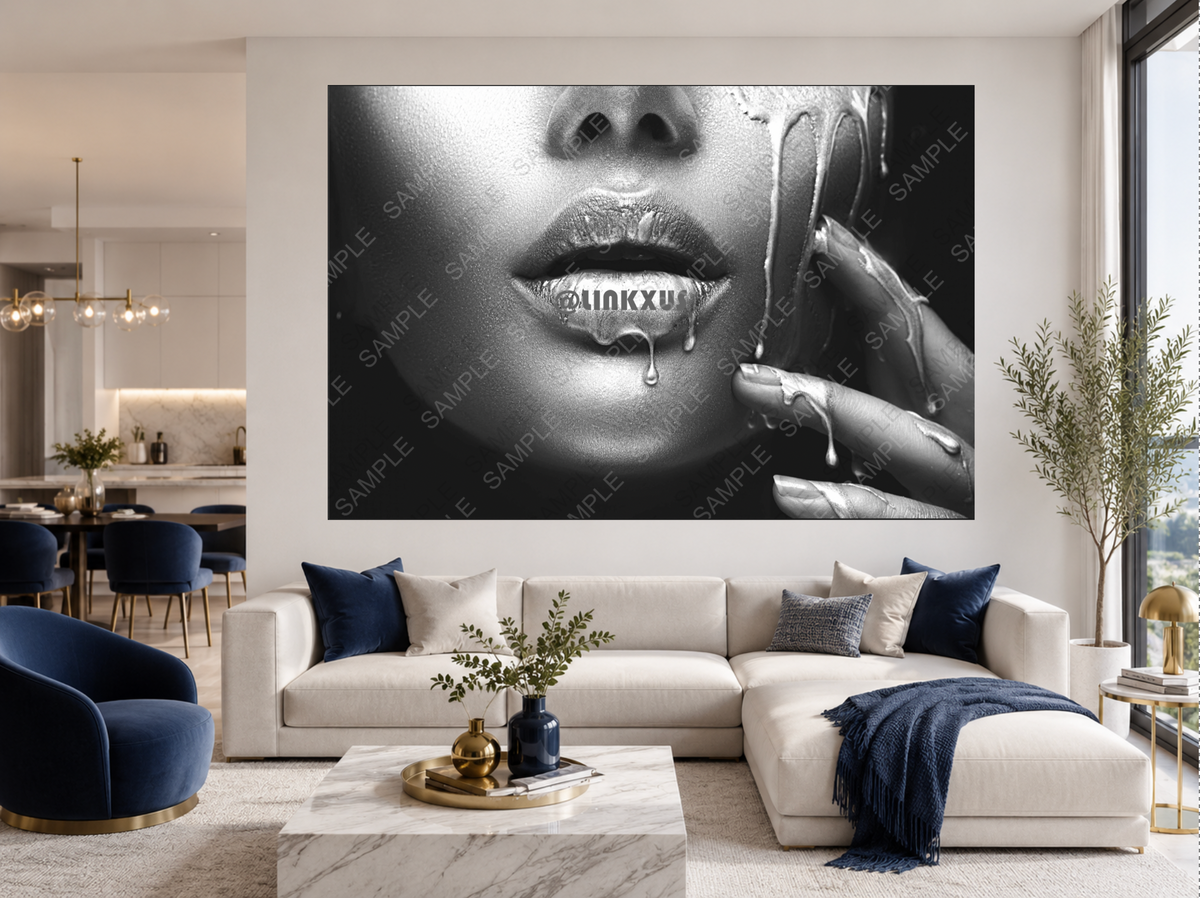 DRIPPING PAINT OF WOMAN FACE