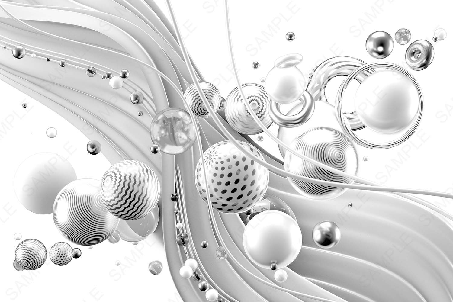 ABSTRACT GRAY BALLS