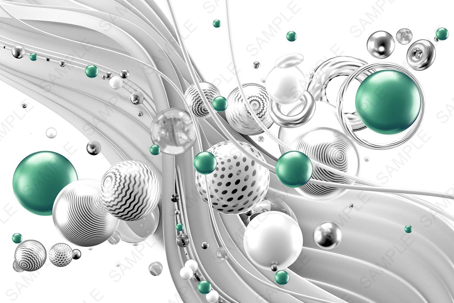 ABSTRACT GRAY BALLS