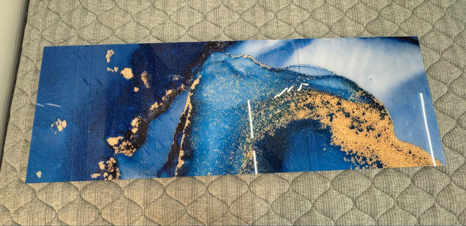3 PIECES ABSTRACT BLUE (20"X20"ea)