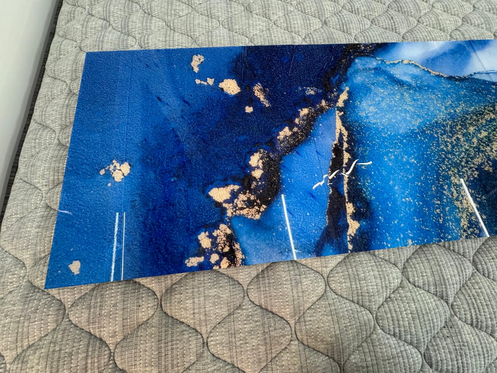 3 PIECES ABSTRACT BLUE (20"X20"ea)