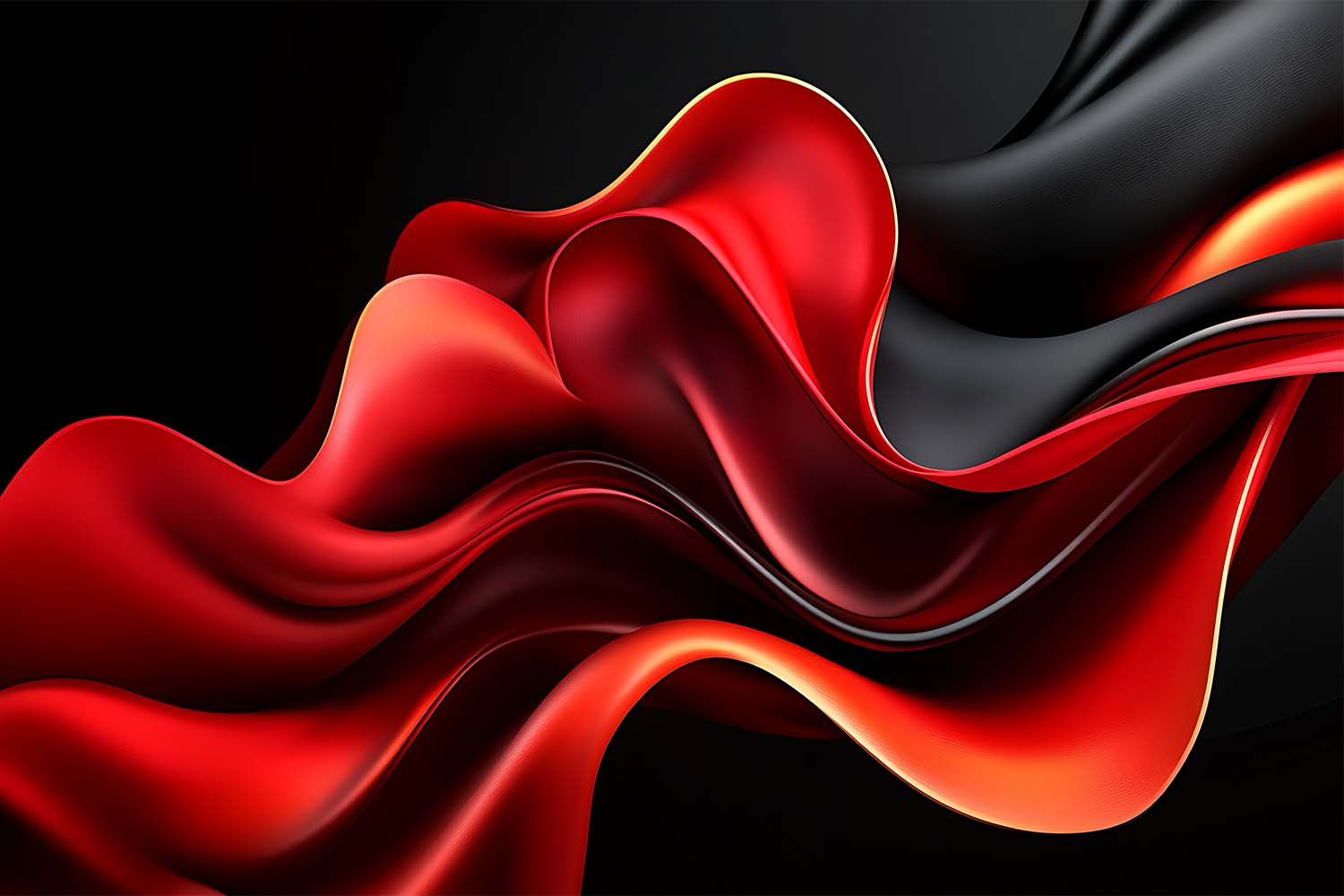 BLACK AND RED ABSTRACT