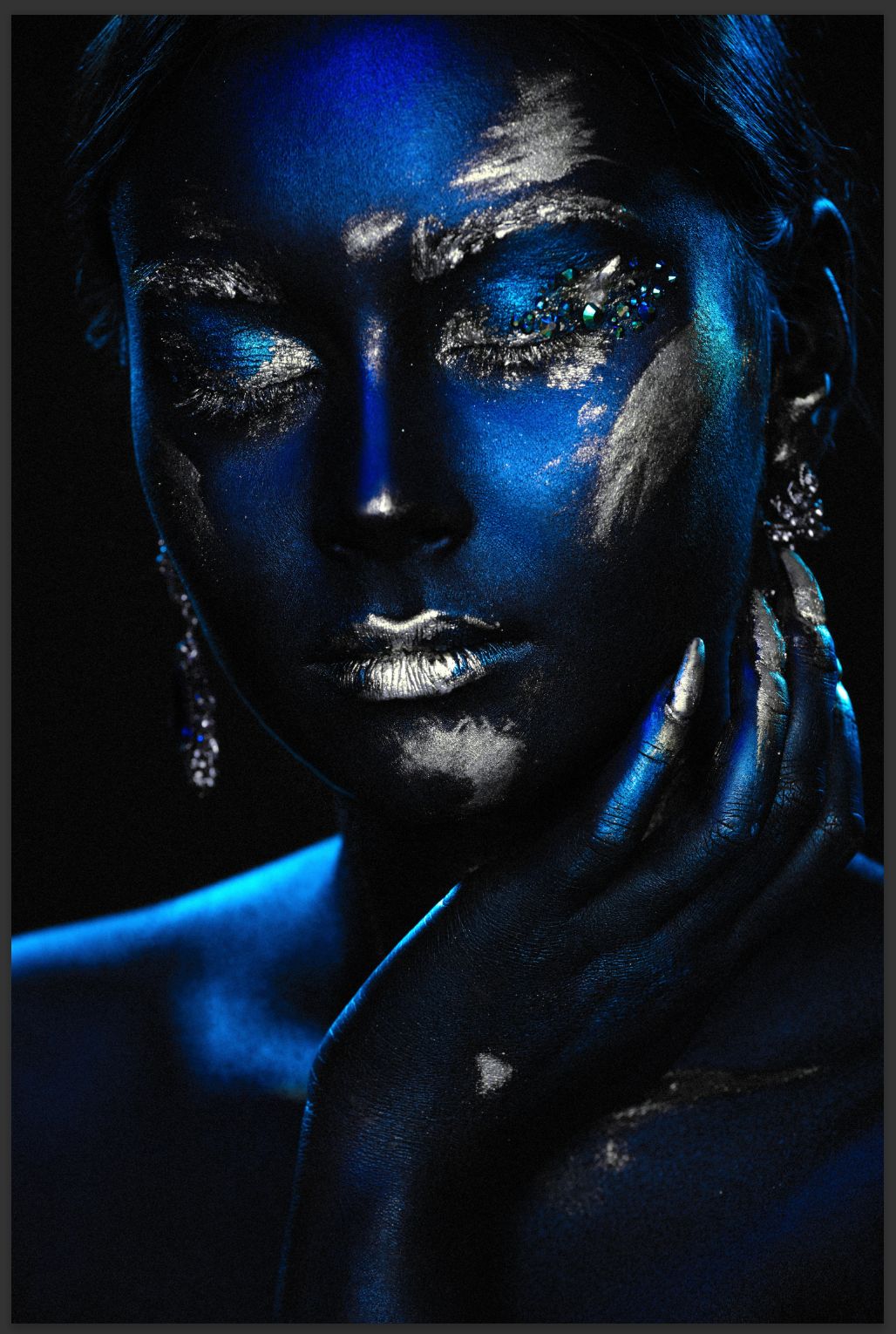 WOMEN BLUE AND GOLD SET 3 PC